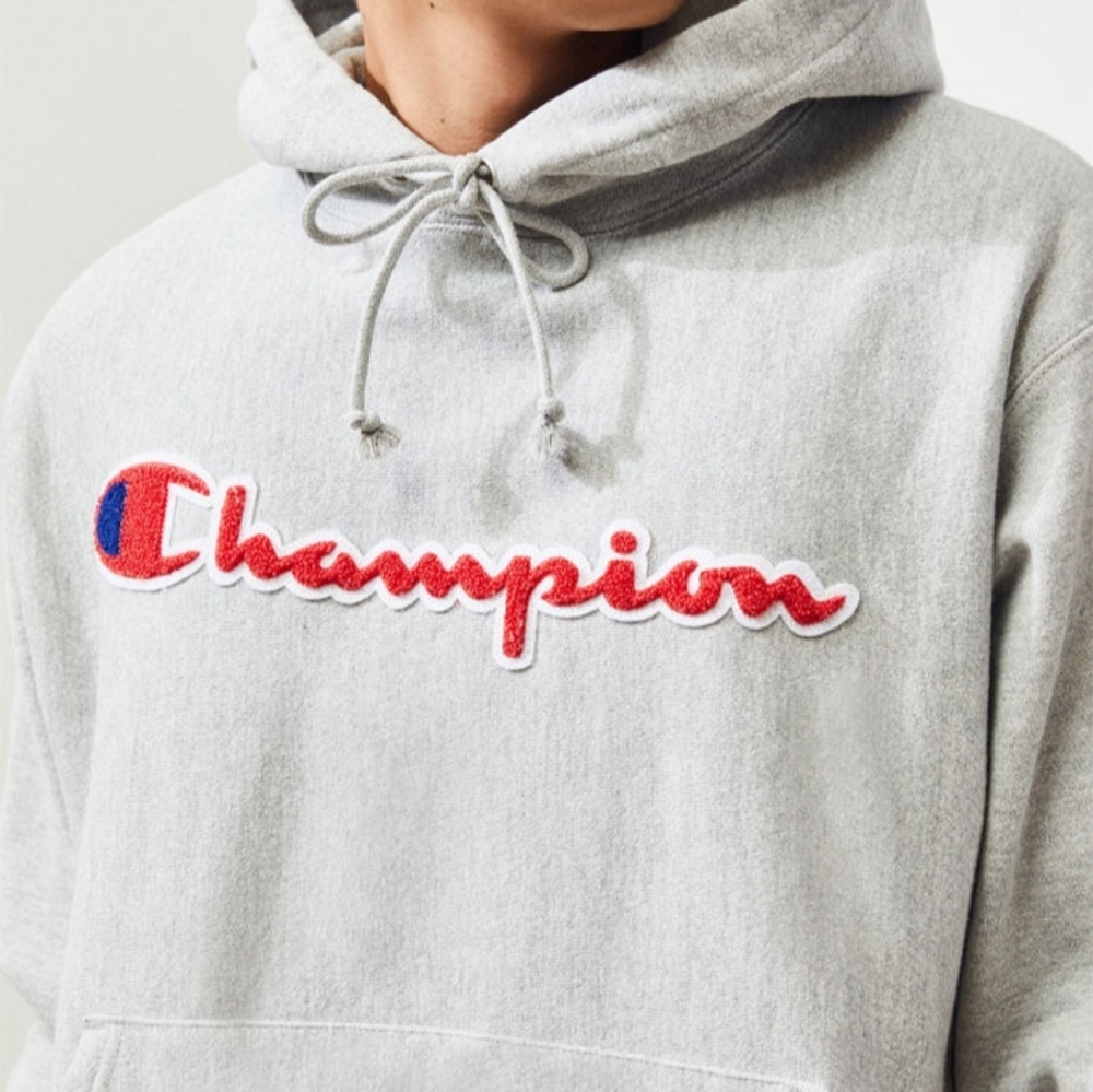 Champion grey reverse weave hoodie